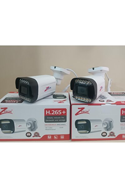 ZTECH Güvenlik Kamerası 2 adet Zr-2068 12 Warm 2mp Ahd 3.6mm Plastık Kasa Bul...