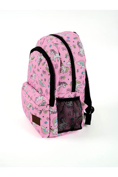 Rosmod Unisex Black Patterned Backpack with Many Eyes
