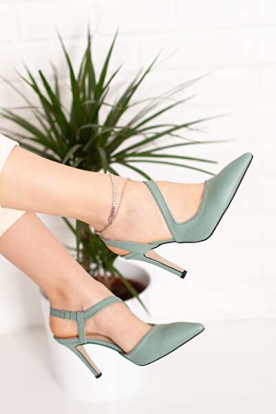 derithy Livosy Heeled Shoes Green byc1108