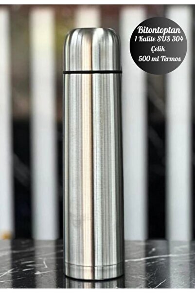 HediyeFilesi Kişiye Özel 500 ml Çift Katmanlı SUS 304 Çelik İnox Termos 12 Sa...