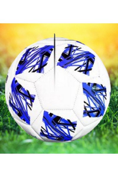 rexa Classic White Soccer Ball with Colorful Abstract Panels