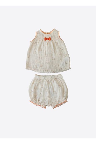 kitikate Organic Fly Bird Muslin Set of 2 Natural