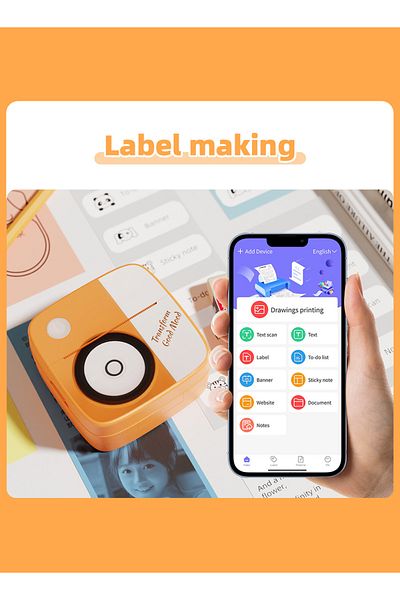 KidLe طابعة صغيرة محمولة بدون حبر لطباعة الصور وطباعة أخطاء الطلاب وطابعة حرارية تعمل بتقنية البلوتوث