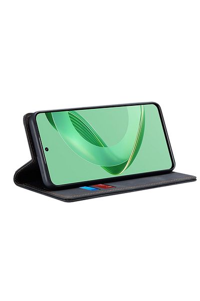 SKYDDAR INNOVATION Case for Huawei nova 11 SE / nova 12 SE, Soft Wallet, Eco Premium Leather Card, Black, sticker set