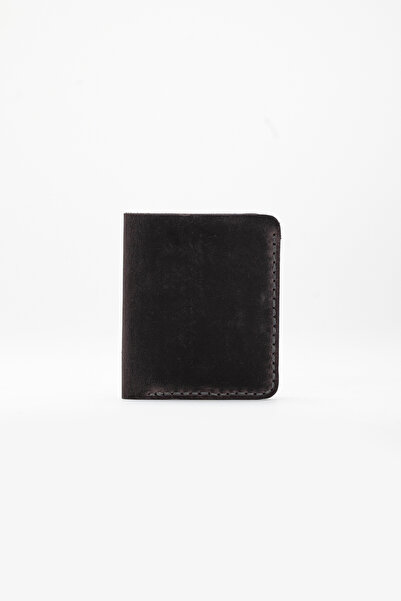 Niki Leather Carlos Handmade Gray Real Leather Wallet Card Holder