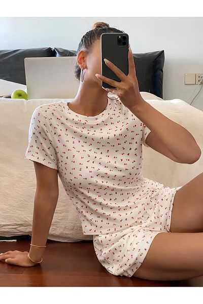 Blizard Women's Patterned Pajama Set with Shorts