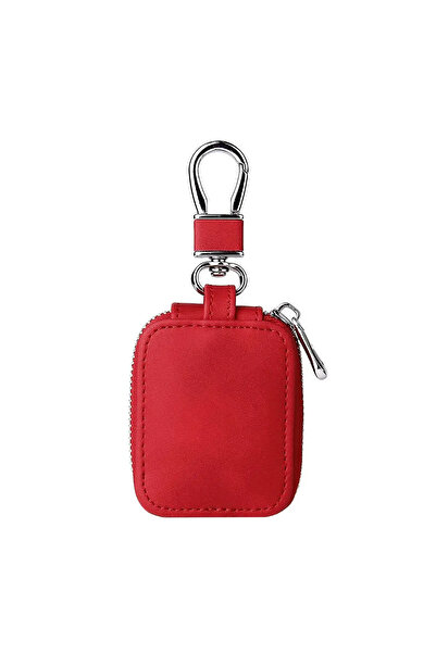 Choice جراب جلدي عالمي أحمر لأجهزة Airpods 1/2/3/Pro مقاوم للغبار والماء والس...