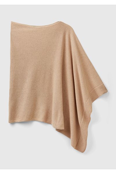 United Colors of Benetton Beige Cashmere Blended Women's Poncho