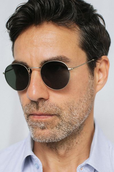 Bilge Karga Men's Sunglasses - Palmiro Silver Green