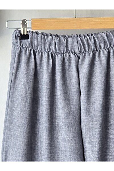 ENDAMIM Linen Pants Large Size Comfortable Fit Without Pockets Elastic Waist