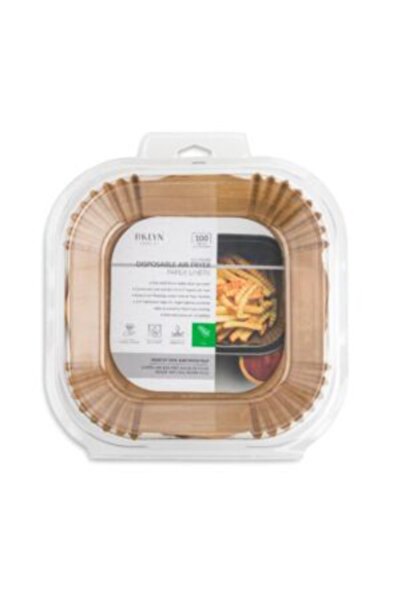 Core Kitchen 100-Piece Disposable Square Air Fryer Liners 6.3 Inch