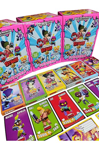 Emrah Gültekin Yeni Seri Brawl Stars Karakter Kartları (10 MİNİ KUTU 60 KART)...