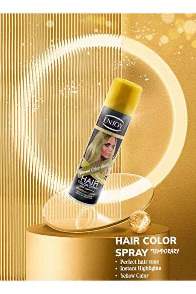 Enjoy Yellow Hair Color Spray 150ml – Instant, Quick-dry, Washable, Long-lasting For All Hair Types
