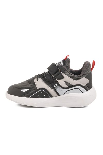 AYAKMOD Pantofi sport pentru băiat cu velcro afumat negru 330 F