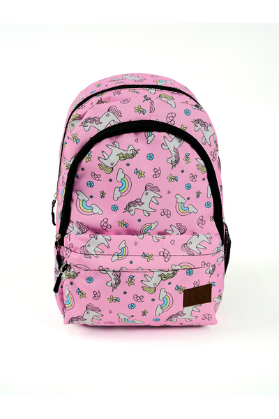 Rosmod Unisex Black Patterned Backpack with Many Eyes