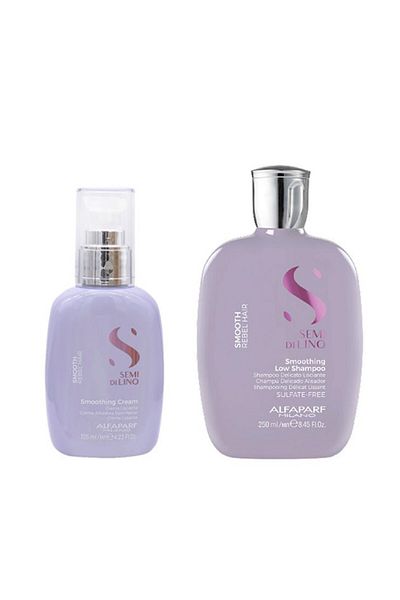 Alfaparf Milano Semi Di Lino Smoothing Set Shampoo 250 ml Smoothing Cream 125 Ml, 250 ml 125 ml