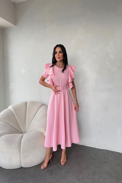 LİLA İSTANBUL Rochie de vară cu design special, cu decolteu, cu detaliu pe umăr
