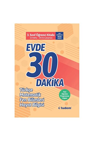 Tudem Yayınları 3. Sınıf Evde 30 Dakikka Öğrenci Kitabı