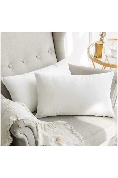 ŞAŞKIN HOUSE 2 Pcs Smooth Kirlent Inner Pillow Rectangular 100% Silicone Filled Kirlent Inner - Size Option Is Available