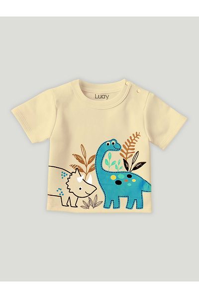 luay Unisex Cotton T-Shirt: Cute and Comfy Everyday Wear (Pack of 3) 12-18 M