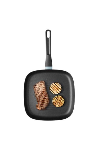 Berghoff Tigaie grill din ardezie, 26 cm, aluminiu, albastră