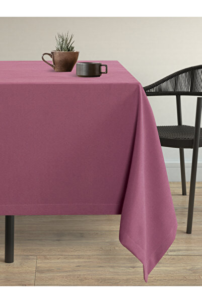 Demor Home Velvet Textured Lavender Pink Carefree Tablecloth