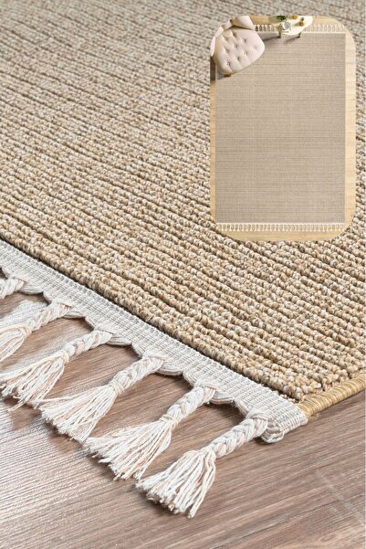SANRUGS Home & Living Bukleli Modern Iskandinav Makine Halısı Yolluk Mutfak S...
