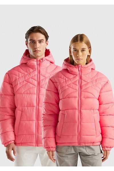 United Colors of Benetton Ανδρικό παλτό Dusty Rose Recycle - Σχέδιο με γέμιση