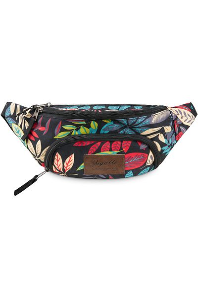 zagatto Borsetă de damă, Zagatto®, Imprimeu floral, Negru, Poliester, Compact și elegant, ZG800