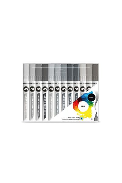 Molotow Aqua Color Brush Grey Set