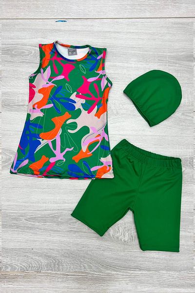 My Kids Wear Three Piece Girls' Short Shorts Swimsuit