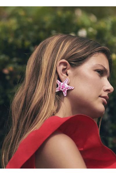 Pera Zr Brand Model Star Earrings