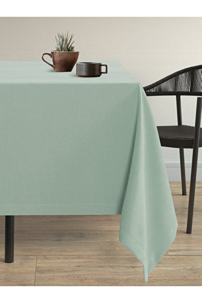 Demor Home Velvet Textured Nile Green Carefree Tablecloth