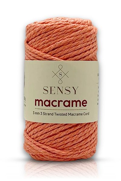 SENSY Premium 3 Twist Bumbac Macrame Macrame Rope Hobby Funie Three Twist Somon