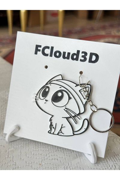 Fcloud Cat Keychain Sıla Model