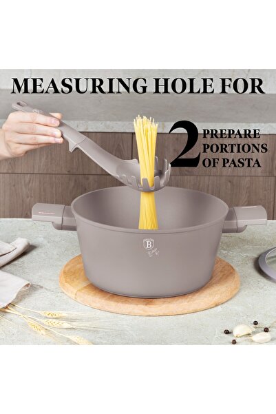 Berlinger Haus Kitchen Utensil Set With Rotating Stand 6 Pcs Taupe Collection Utensils Dishwasher Safe