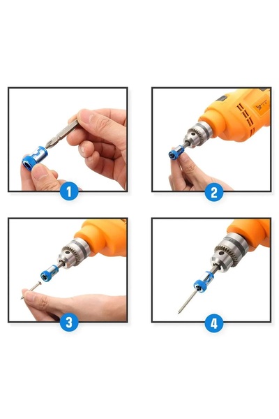 COMBAT Mıknatıslı Vida Tutucu Aparatı Manyetik Halka Tornavida Ucu 1/4 " 24mm-6.35mm