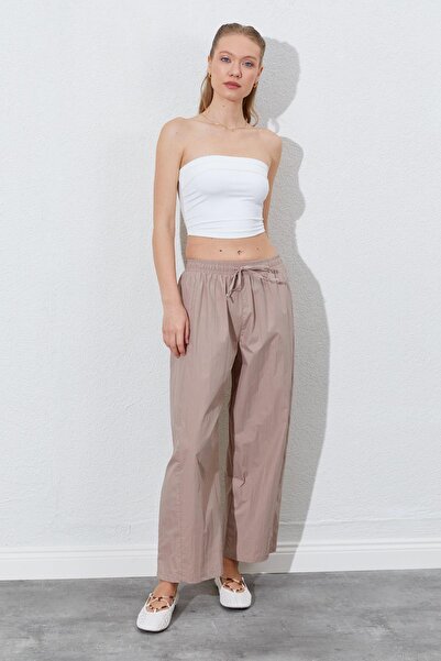 TENA Women's Mink Casual Cut Pants with Elastic Waist and Hidden Pocket Detail