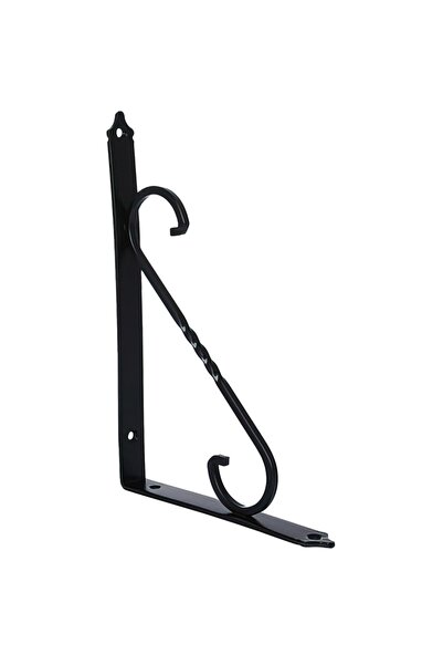 flores Suport pentru raft, din fier forjat, negru, 230 x 155 x 20 mm