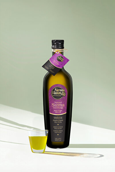Nermin Hanım Zeytinliği Trilye - Erken Hasat Soğuk Sıkım Zeytinyağı (500 Ml)