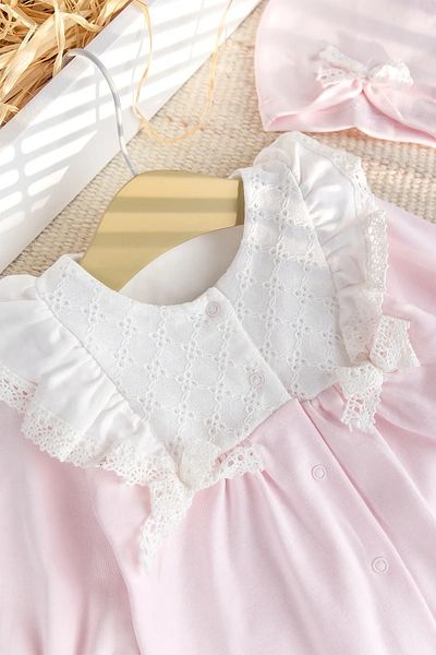 Babymod Lace Trimmed Cotton Baby Girl Romper