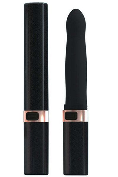 WildFashion Mini vibrator tip ruj, model PRO, discret si usor de transportat, Negru, TOY487-1