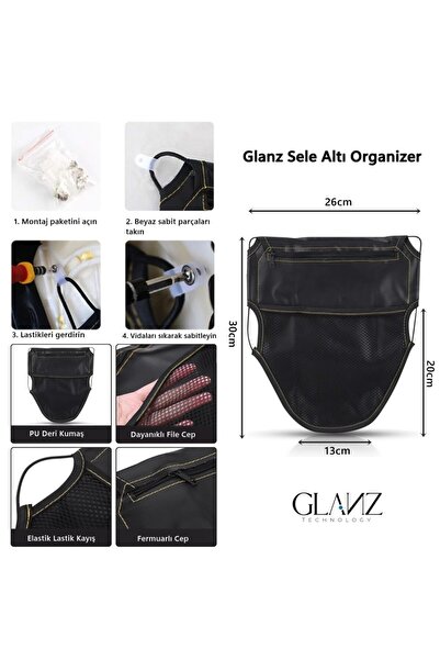 Glanz Sele Altı Organizer Çanta Motosiklet Scooter Kılıf Çantası
