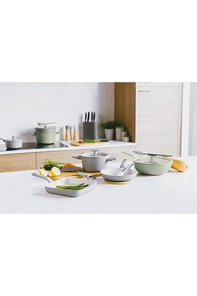 Berghoff Balance Moonmist Frying Pan, 32 cm, 3.3L, Recycled Aluminum, Gray