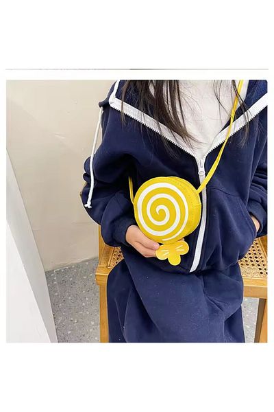 synshop Lollipop Candy Model Piele Fata Copii Portofel Bebeluș Geantă Umăr Dimensiuni 12x12cm