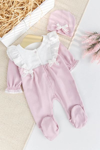 Babymod Lace Trimmed Cotton Baby Girl Romper