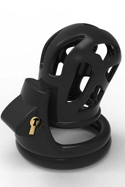 WildFashion Cusca castiate pentru barbati cu cheie si 5 inele de dimensiuni diferite, Negru, TOY513A-1