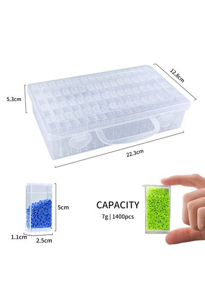 Choice 64 Grid G963A 64 84 Grids Diamond Painting Storage Box Portable Seed Bead Organizer Case DIY Nail Ar