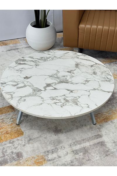 Living 80cm Round Foldable Floor Coffee Table