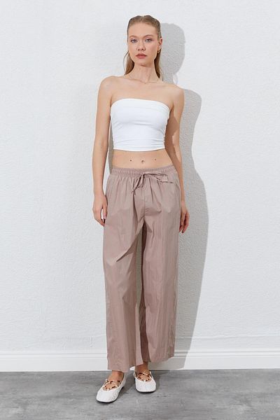 TENA Women's Mink Casual Cut Pants with Elastic Waist and Hidden Pocket Detail